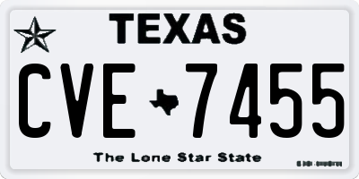 TX license plate CVE7455