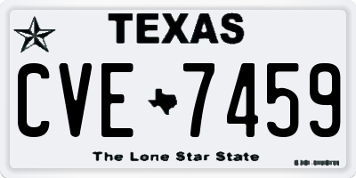 TX license plate CVE7459