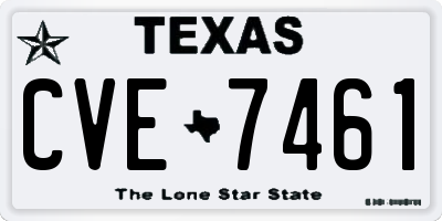 TX license plate CVE7461
