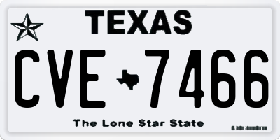 TX license plate CVE7466