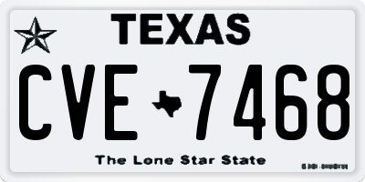 TX license plate CVE7468