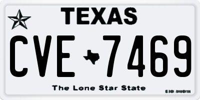 TX license plate CVE7469
