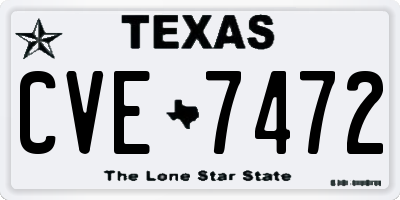 TX license plate CVE7472