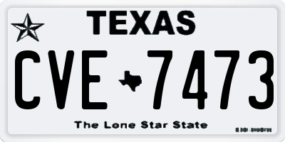 TX license plate CVE7473
