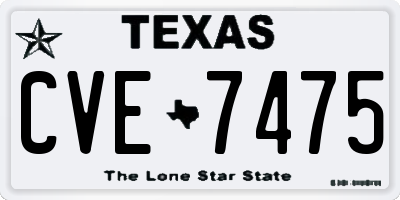 TX license plate CVE7475