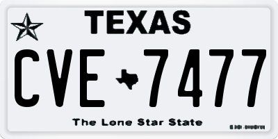 TX license plate CVE7477