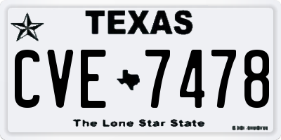 TX license plate CVE7478