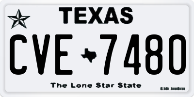 TX license plate CVE7480