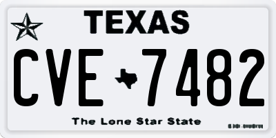 TX license plate CVE7482