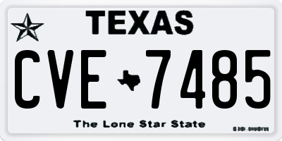 TX license plate CVE7485