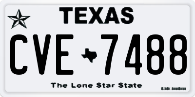 TX license plate CVE7488
