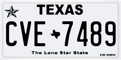 TX license plate CVE7489