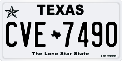TX license plate CVE7490