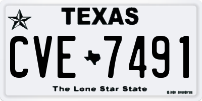 TX license plate CVE7491