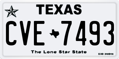 TX license plate CVE7493
