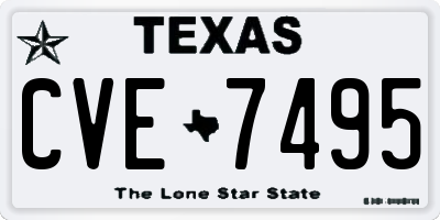TX license plate CVE7495