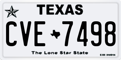 TX license plate CVE7498