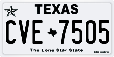 TX license plate CVE7505