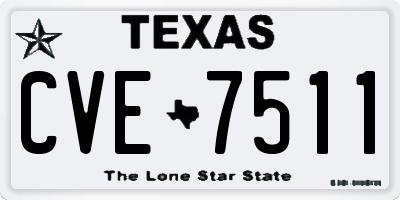 TX license plate CVE7511
