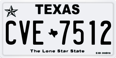 TX license plate CVE7512