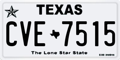 TX license plate CVE7515