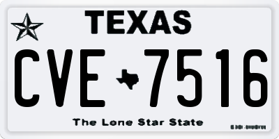 TX license plate CVE7516