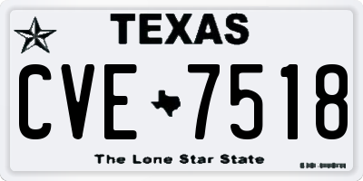 TX license plate CVE7518
