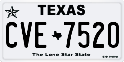 TX license plate CVE7520