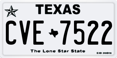 TX license plate CVE7522
