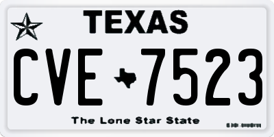 TX license plate CVE7523