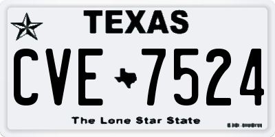 TX license plate CVE7524
