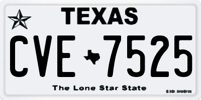 TX license plate CVE7525