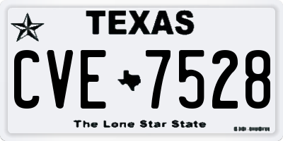 TX license plate CVE7528