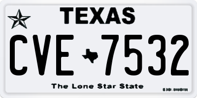 TX license plate CVE7532