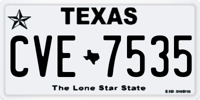 TX license plate CVE7535