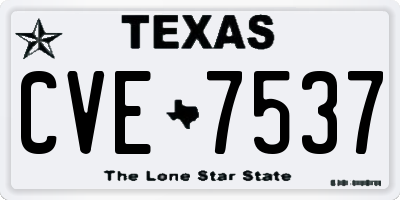 TX license plate CVE7537