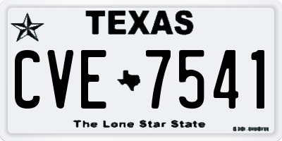 TX license plate CVE7541