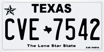TX license plate CVE7542