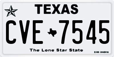 TX license plate CVE7545