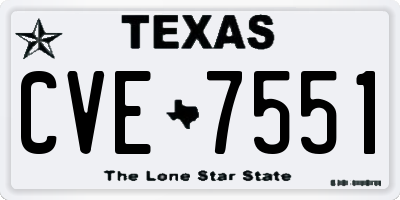 TX license plate CVE7551
