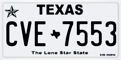 TX license plate CVE7553