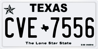 TX license plate CVE7556