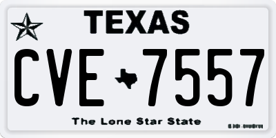 TX license plate CVE7557