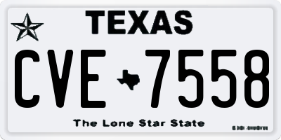 TX license plate CVE7558