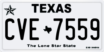 TX license plate CVE7559