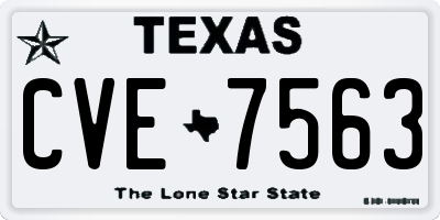 TX license plate CVE7563