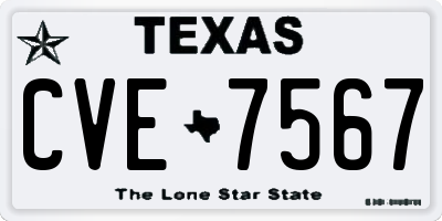 TX license plate CVE7567