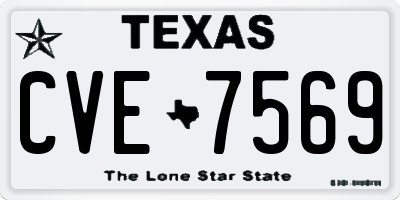 TX license plate CVE7569