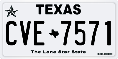 TX license plate CVE7571