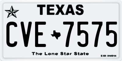 TX license plate CVE7575